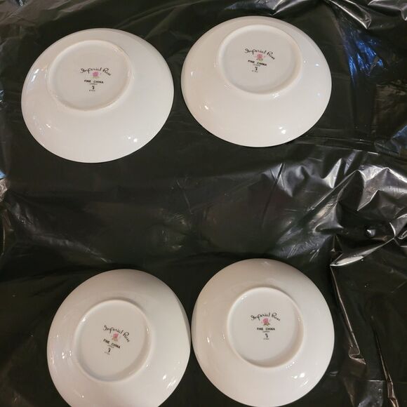 Imperial Rose Fine Bone China Japan #6702  Set Of 4 Fruit/berry Bowl 5.75" - Picture 7 of 8